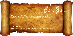 Csukás Zsigmond névjegykártya