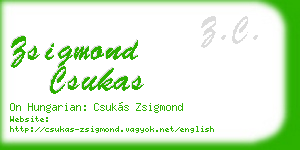 zsigmond csukas business card